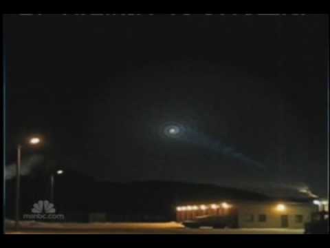 Anomalía en espiral noruega localizada material visual de YouTube / NBC Nightly News