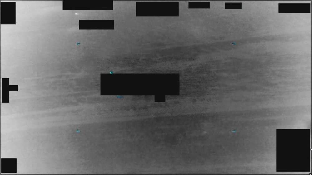 Fotograma infrarrojo del caso AARO PR-007 registrado en Europa en 2022