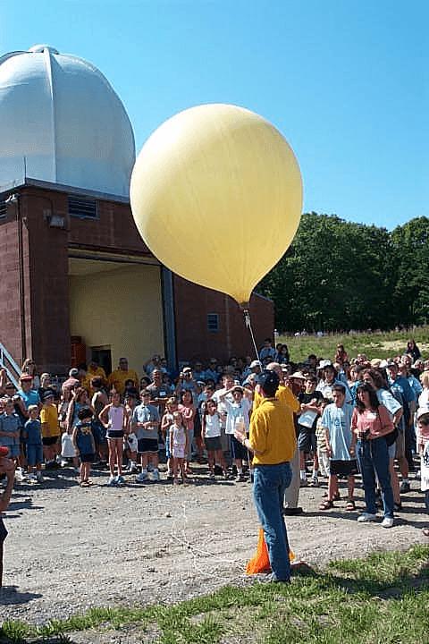 National Weather Service weather balloon prepared for launch