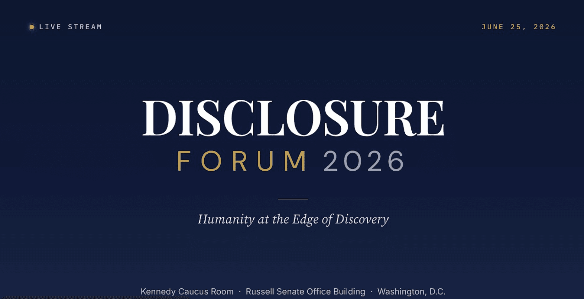 Disclosure Forum 2026 reúne Congresso, cientistas e denunciantes para discutir transparência sobre UAP
